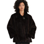 Visone mogano trasporto verticale 52 mogano tasca a boccale collo italiano a punta bottone chiusura ganci