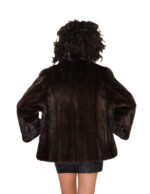 Visone mogano trasporto verticale 52 mogano tasca a boccale collo italiano a punta bottone chiusura ganci - immagine 5