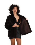 Visone mogano trasporto verticale 52 mogano tasca a boccale collo italiano a punta bottone chiusura ganci - immagine 6